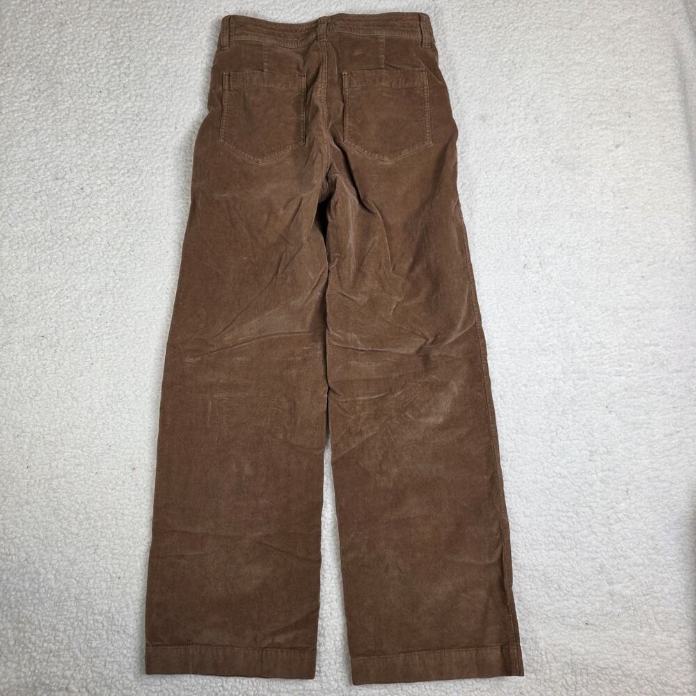 Faherty Pants Women's 28 Brown Corduroy Wide Leg High Rise - Picture 4 of 11